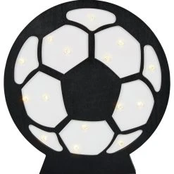 Glow Kids Wooden Football Table Light - Black & White