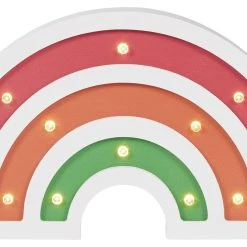 Glow Kids Wooden Rainbow Table Light - Multicoloured