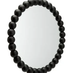 Habitat Beaded Round Wall Mirror - Black - 50x50cm
