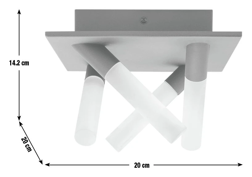 Habitat Metal 4 Light LED Bathroom Flush Ceiling Light-Black - Image 3