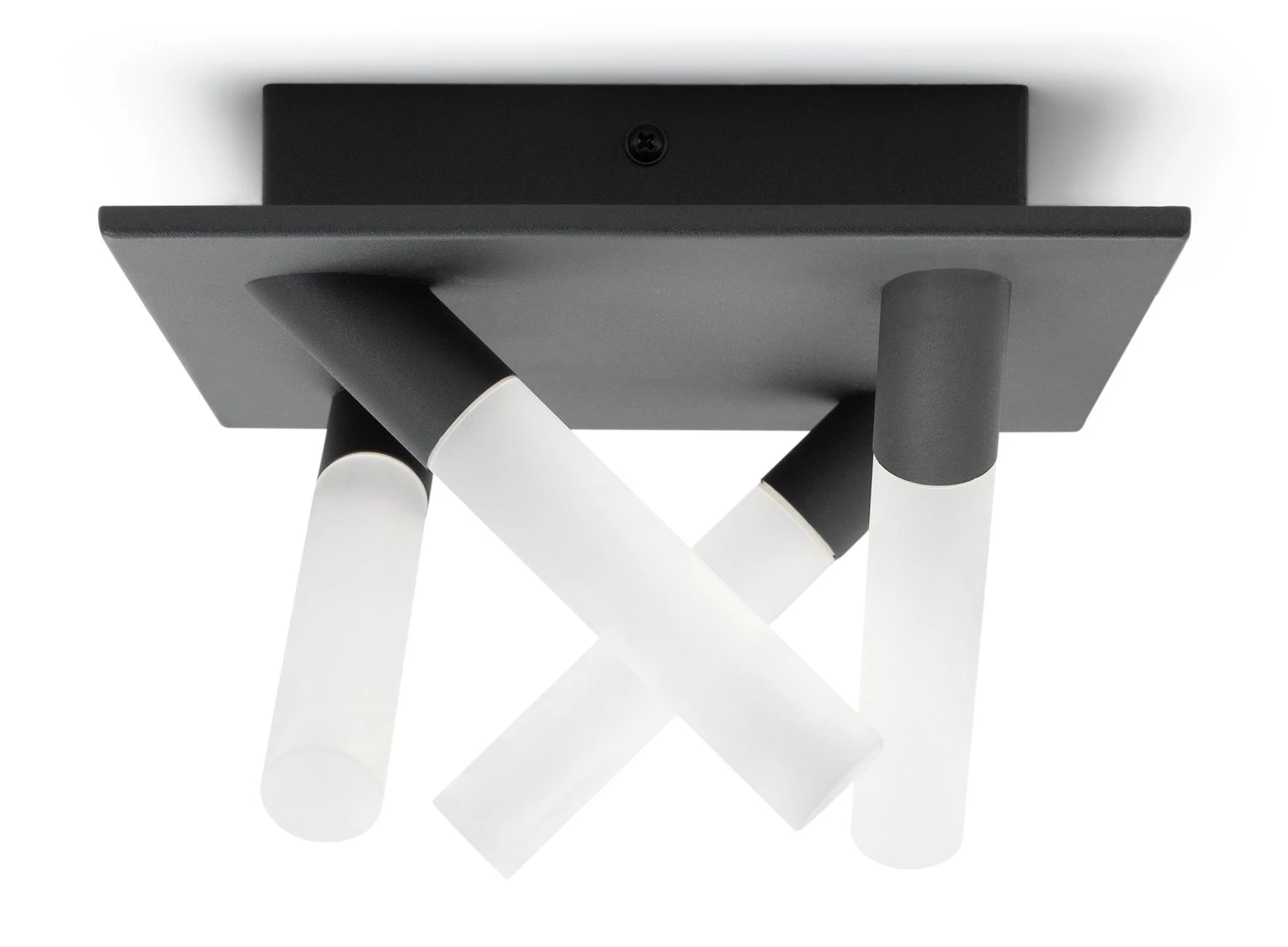 Habitat Metal 4 Light LED Bathroom Flush Ceiling Light-Black