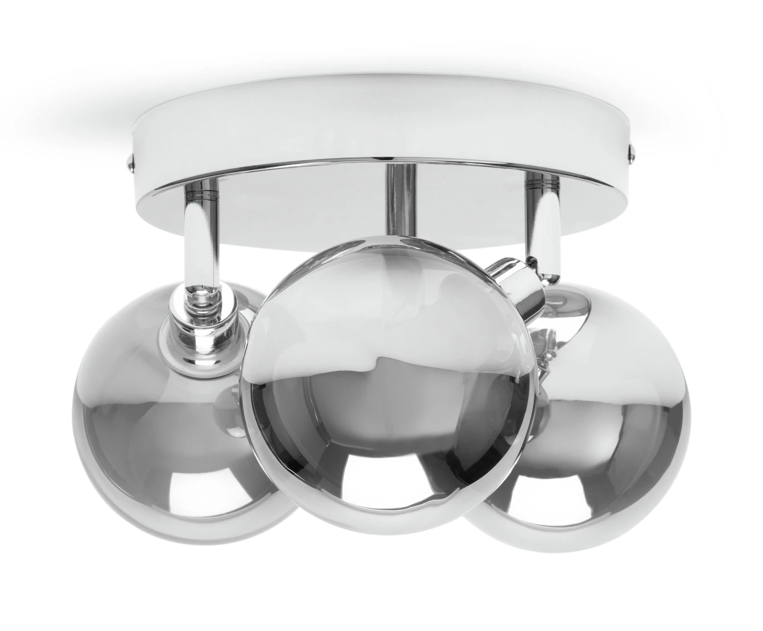Habitat Globe Metal Bathroom Flush To Ceiling Light - Silver