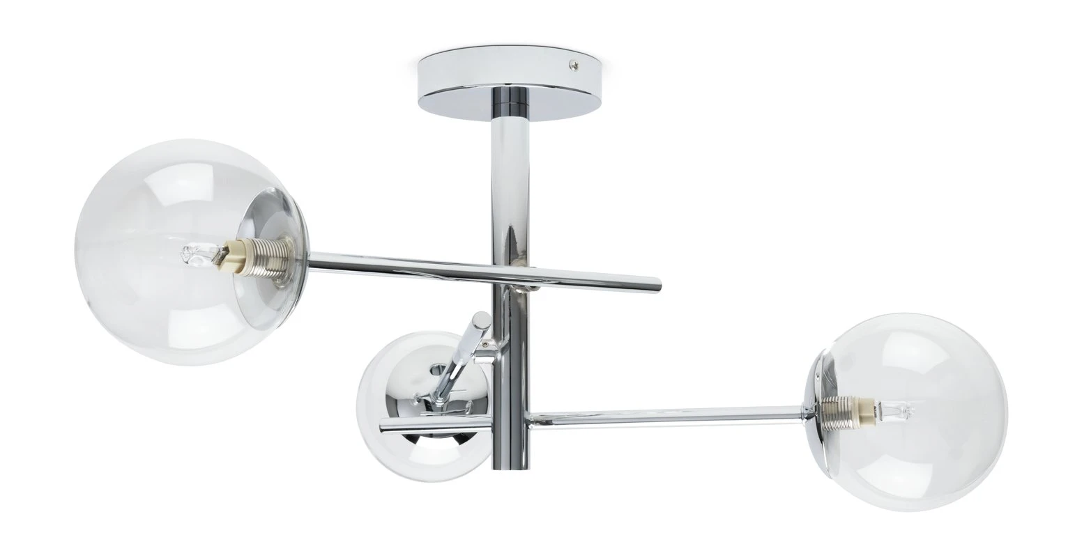 Habitat Sputnik Metal Bathroom Flush Ceiling Light - Chrome