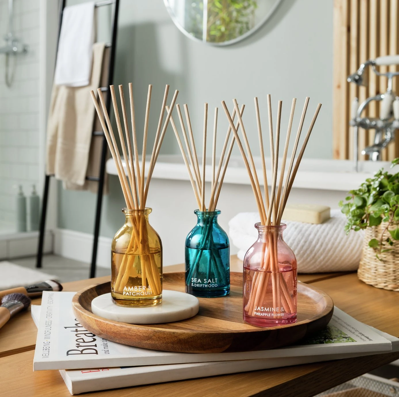 Habitat 40ml Diffuser Set - Amber, Jasmine & Sea Salt - Image 2