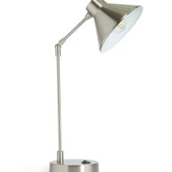 Habitat Bobby Metal Desk Lamp - Silver