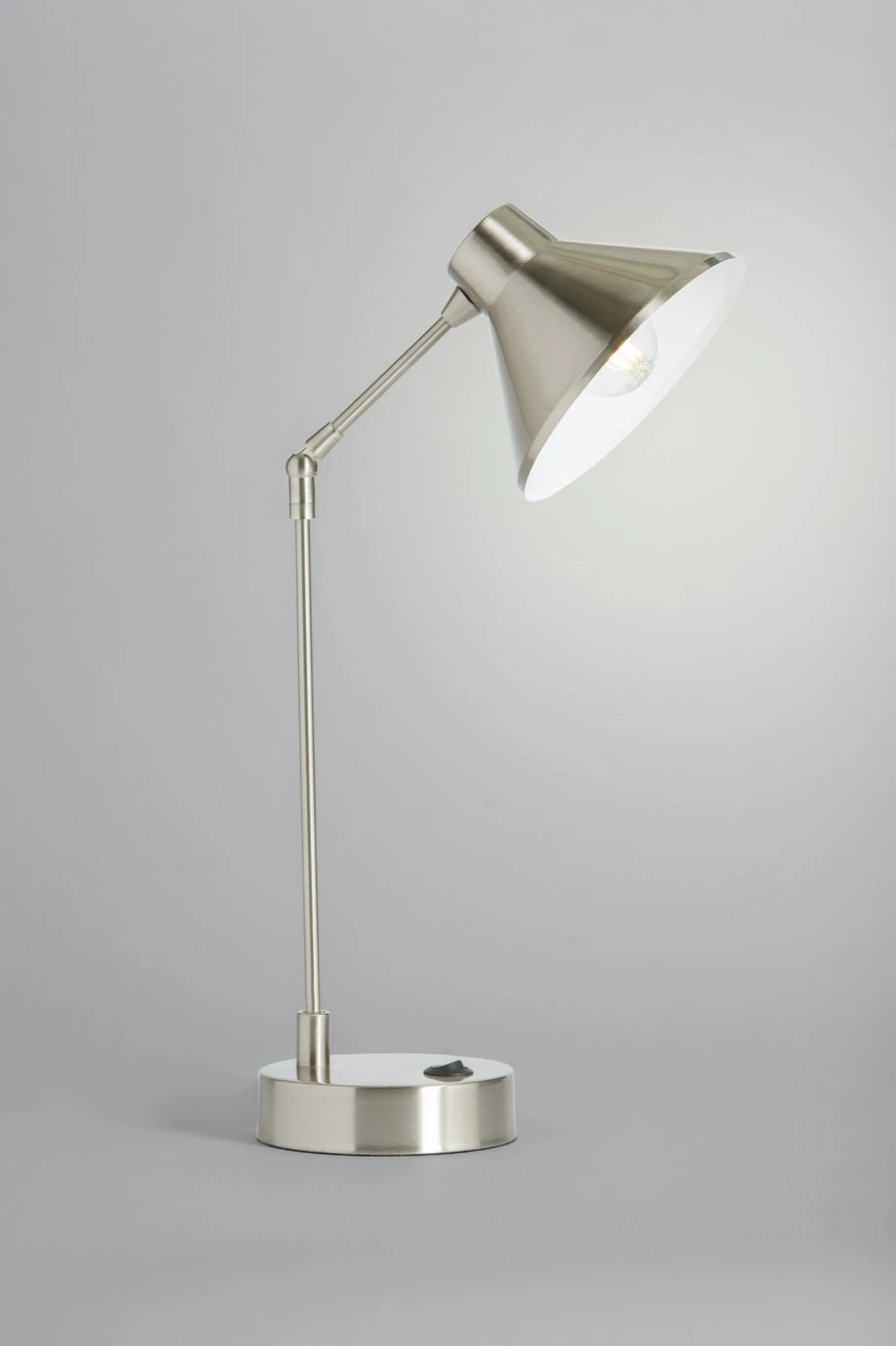 Habitat Bobby Metal Desk Lamp - Silver - Image 2