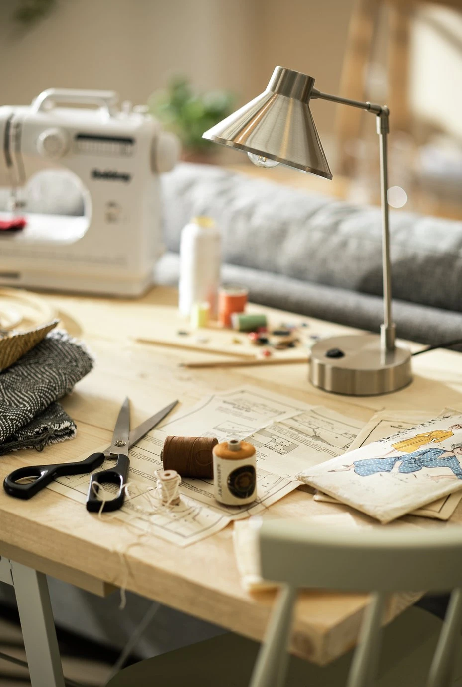 Habitat Bobby Metal Desk Lamp - Silver - Image 5