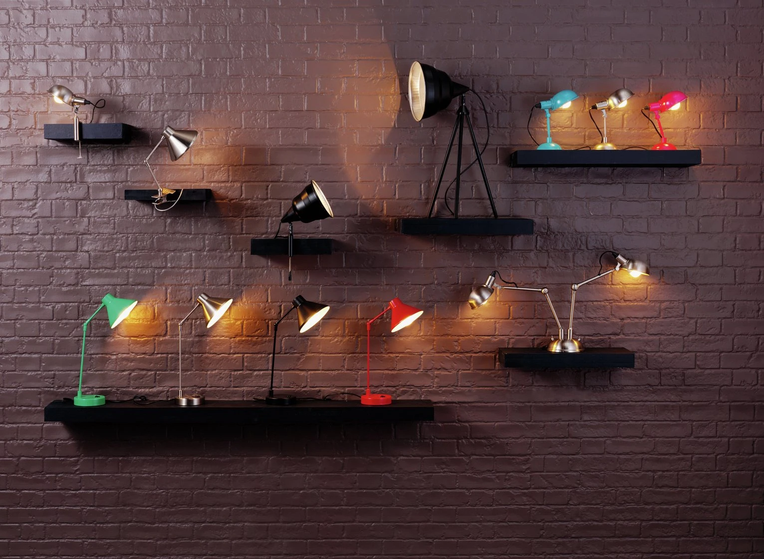 Habitat Bobby Metal Desk Lamp - Silver - Image 4