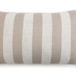 Habitat Striped Cushion - Coffee Cream - 30x50cm