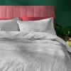 Habitat Plain Velvet Silver Bedding Set - Double