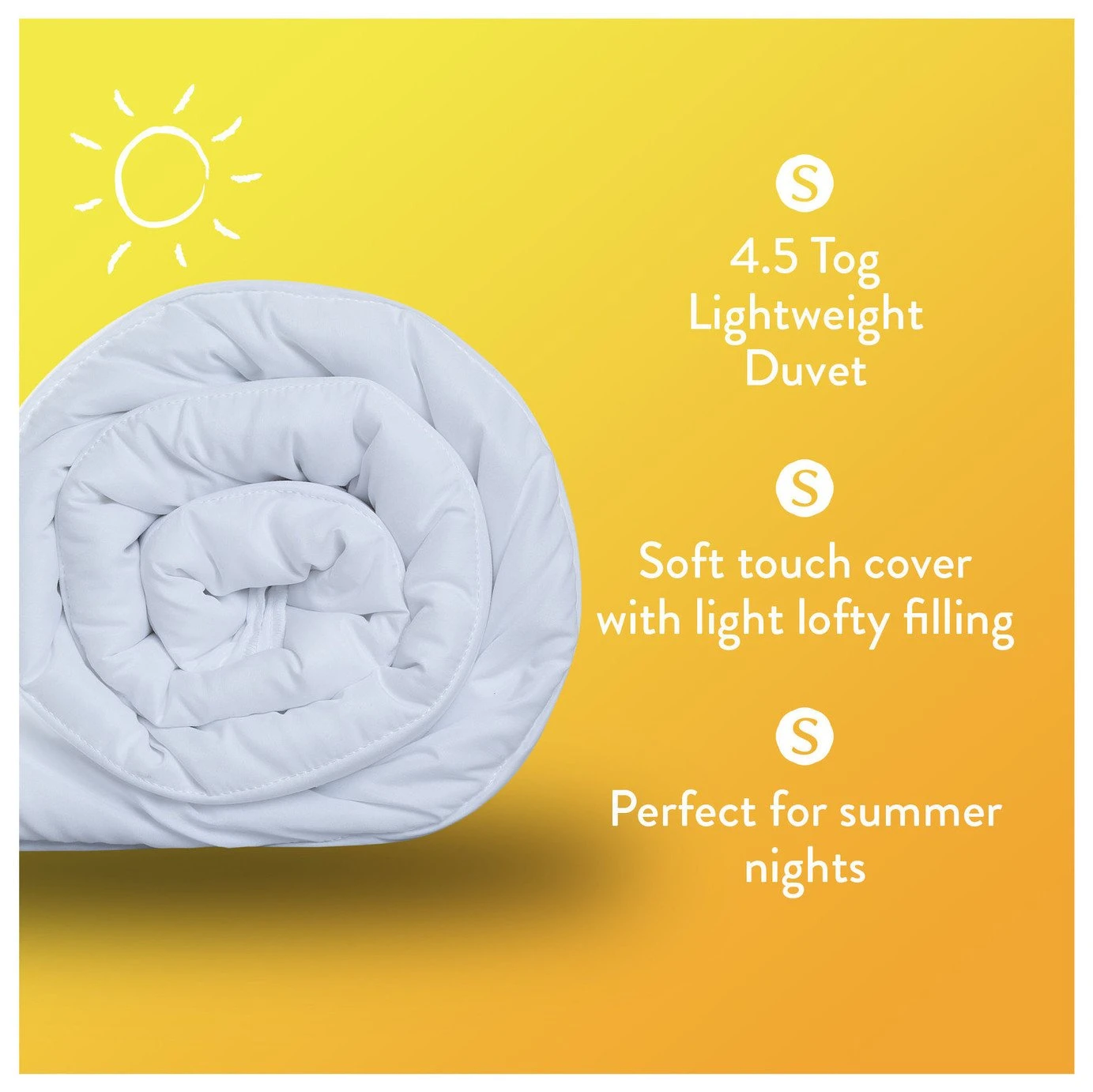 Slumberdown Summer Non Allergic 4.5 Tog Duvet - Single - Image 2
