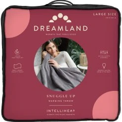 Dreamland Snuggle Up Heated Grey Throw - Large