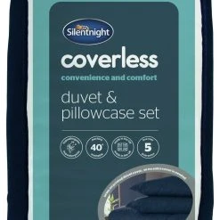 Silentnight Coverless 10.5Tog Navy Duvet &Pillowcase- Single