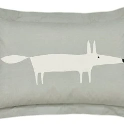 Scion Cotton Mr Fox Patterned Pillowcase - Silver