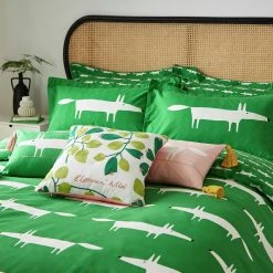 Scion Cotton Mr Fox Mint Green Bedding Set - Single