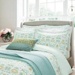 V/A V&A Cotton 200TC Voysey Anselm Aqua Bedding Set - Double