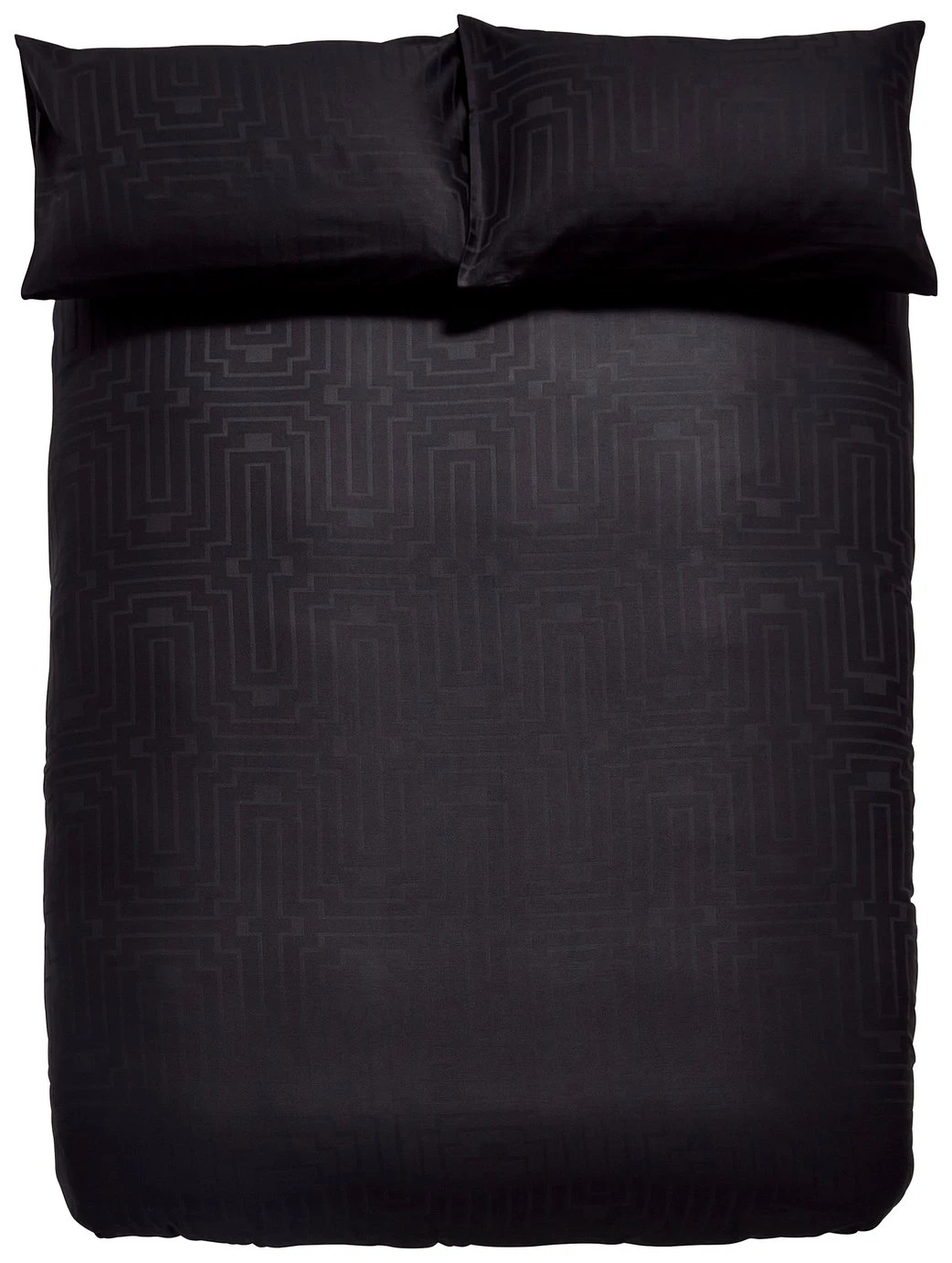 Bianca Cotton 180 TC Geometric Black Bedding Set - Double - Image 2