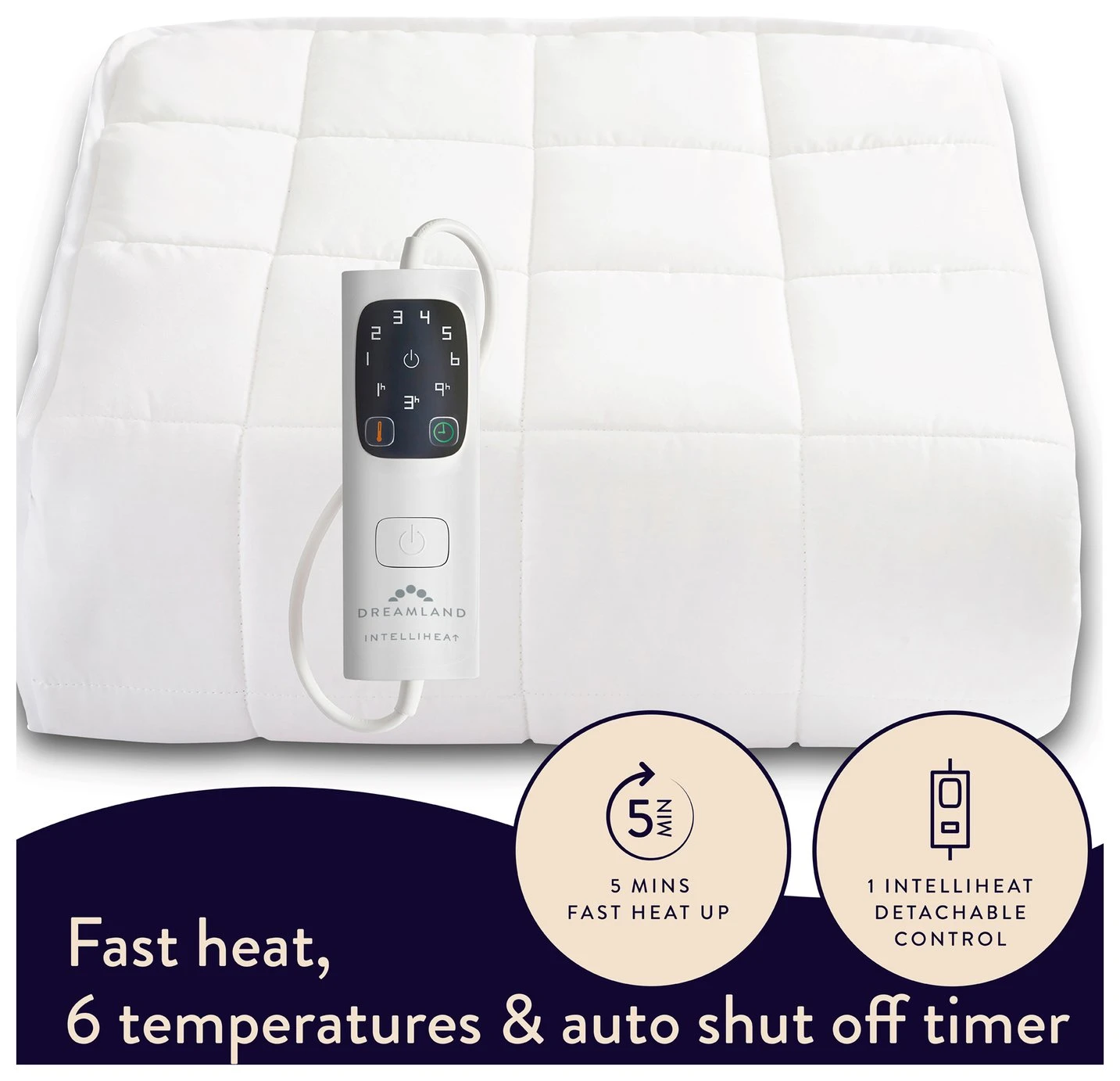 Dreamland Intelliheat Dual Control Mattress Protector-Double - Image 4