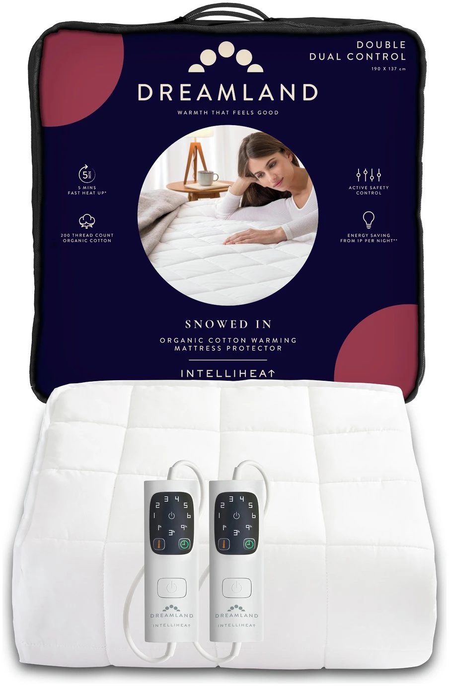 Dreamland Intelliheat Dual Control Mattress Protector-Double - Image 10
