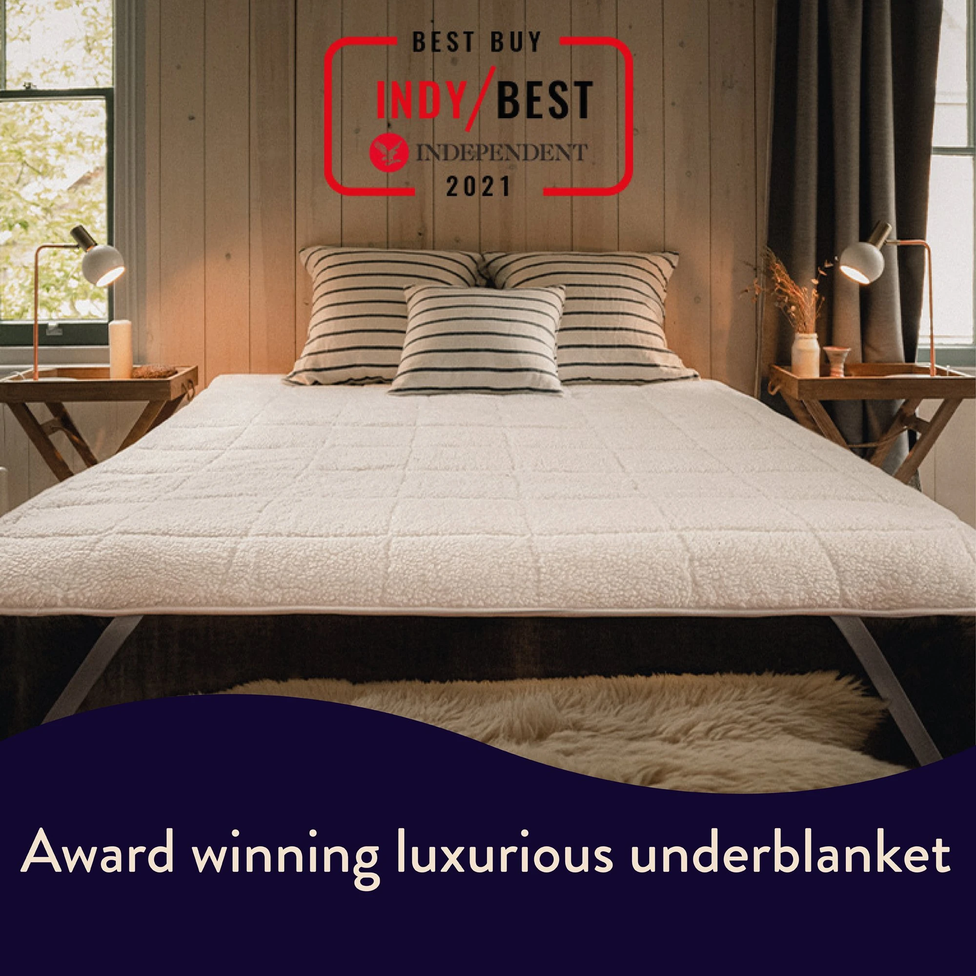 Dreamland Scandi Sherpa Underblanket-Single - Image 4