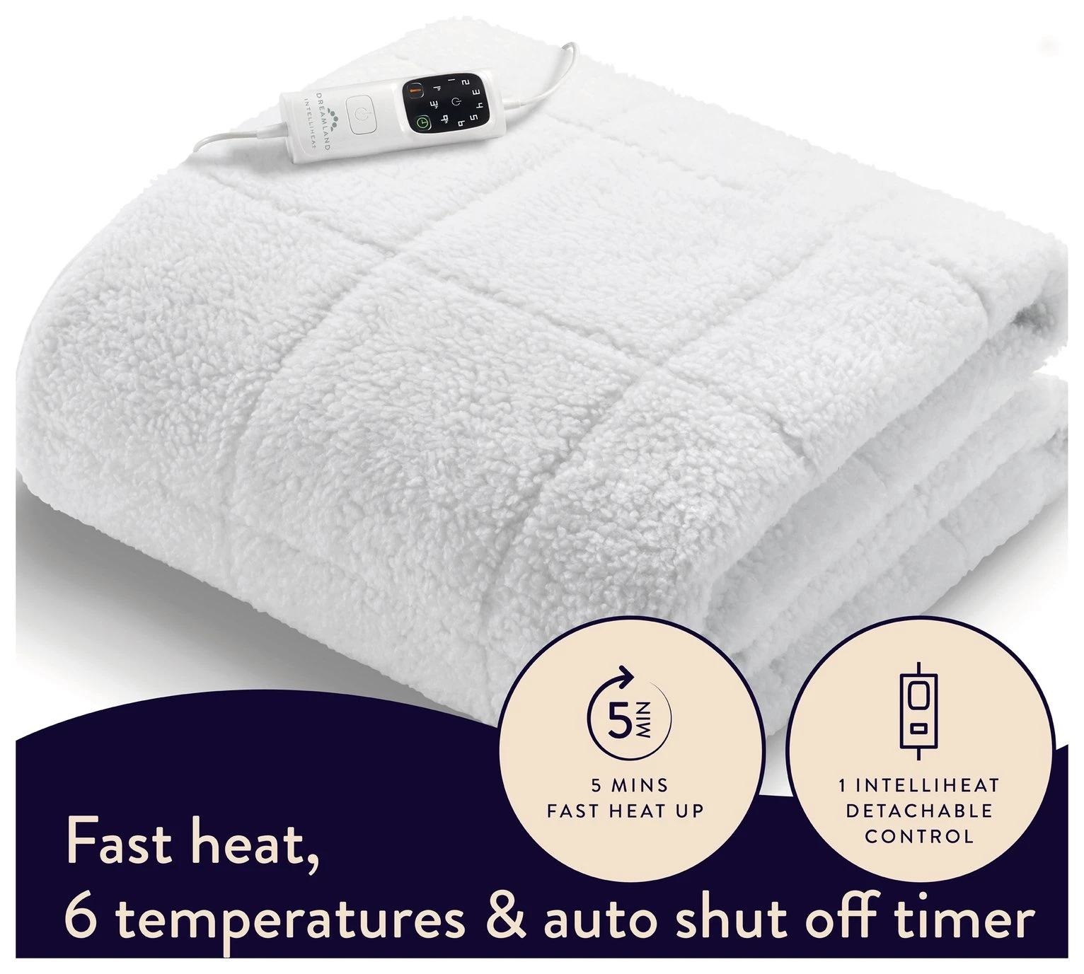 Dreamland Scandi Sherpa Underblanket-Single - Image 5