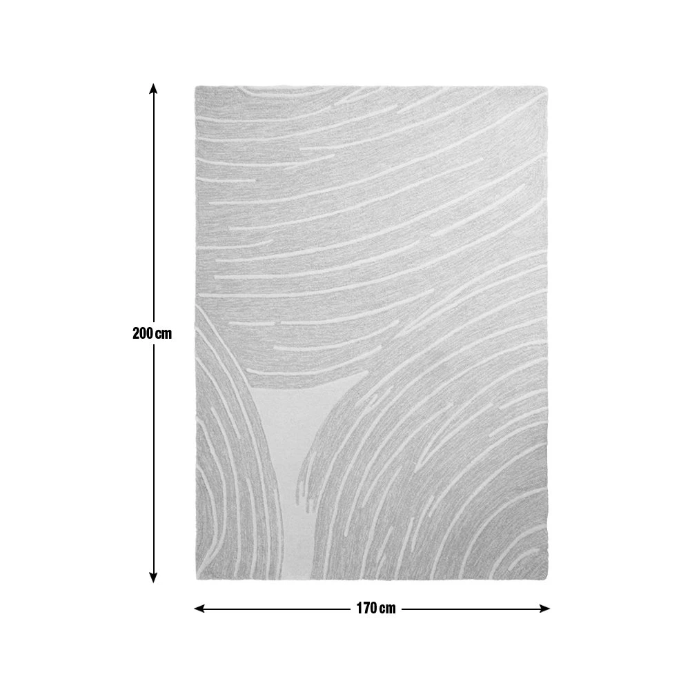 Habitat Hand Tufted Wool & Cotton Rug - Natural -120X170cm - Image 6