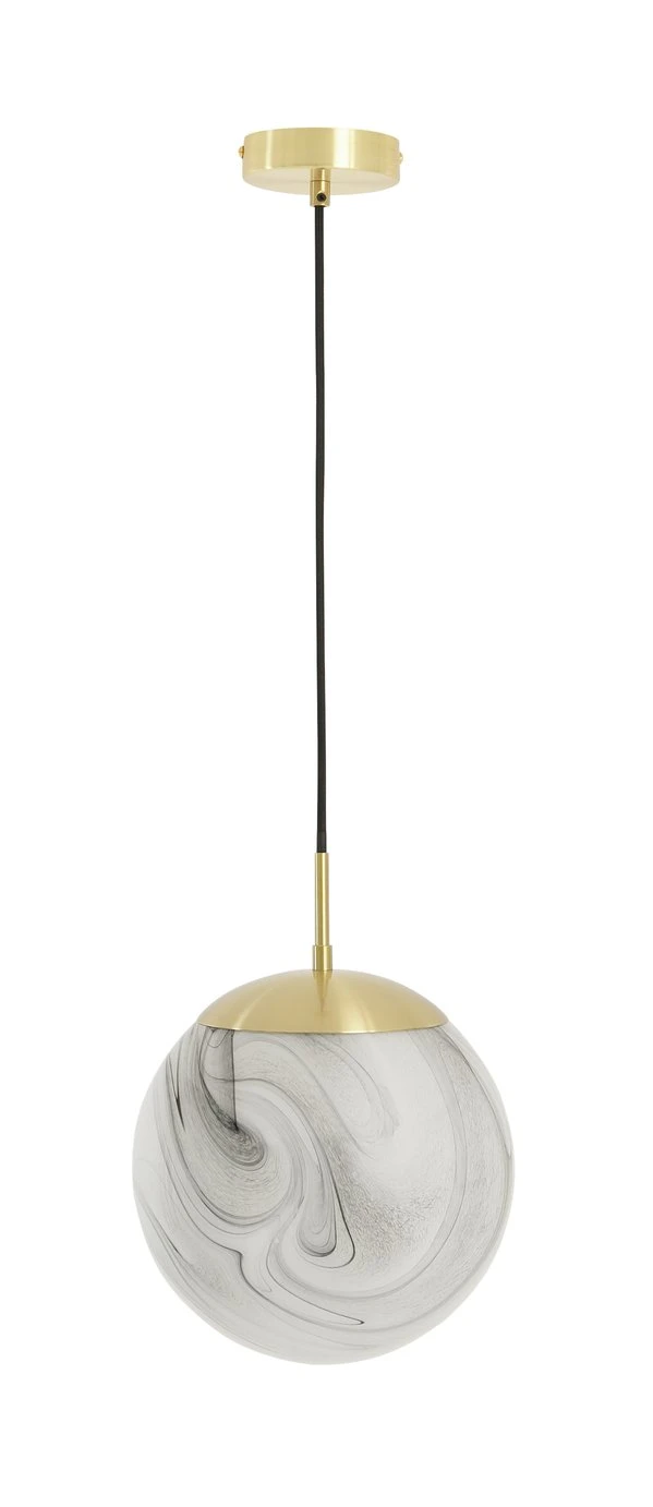 Habitat Tires Alabaster Ceiling Pendant Light -Brushed Brass