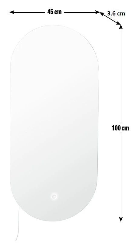 Habitat Large Vertical Backlight LED Mirror - White - Image 3