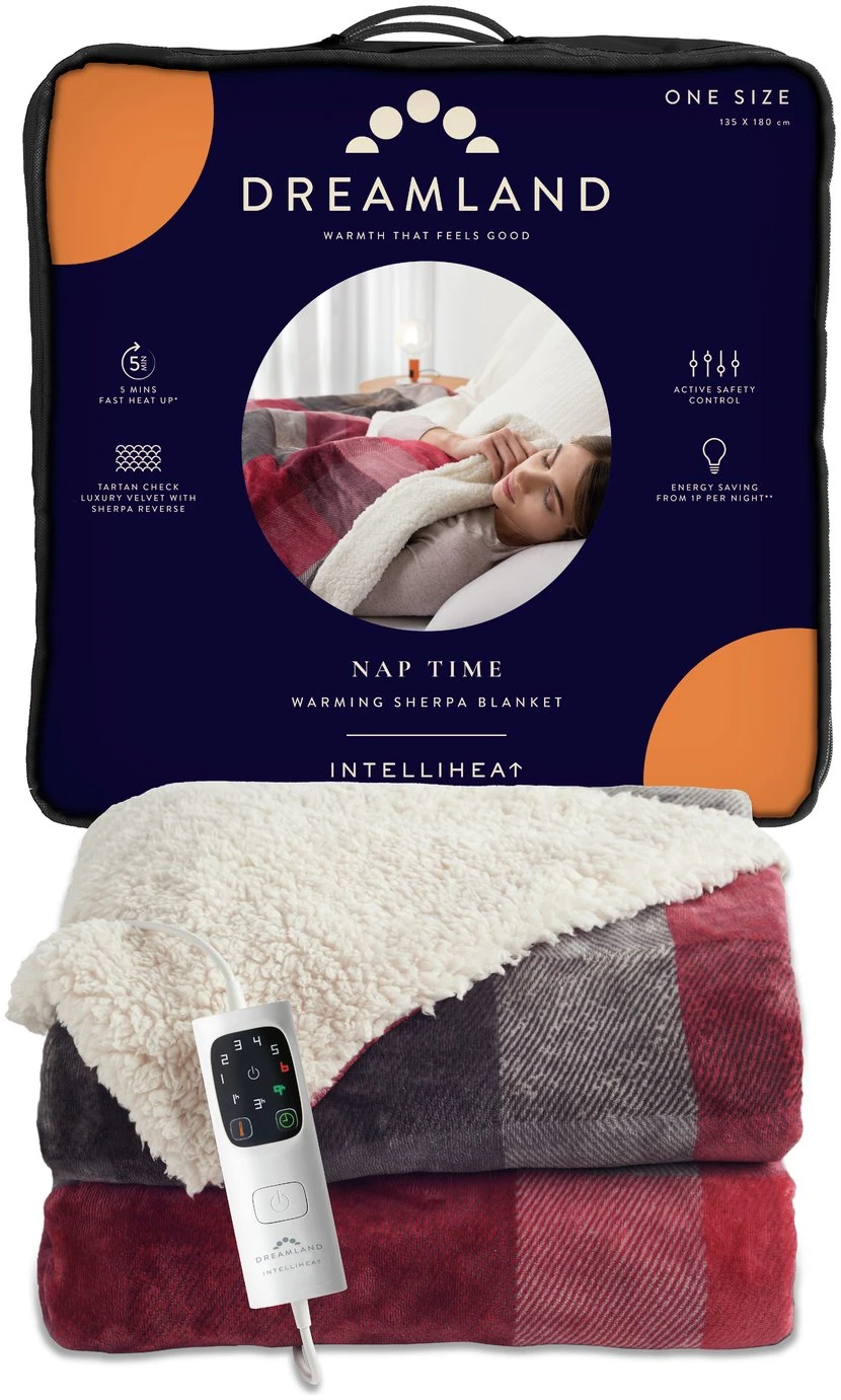 Dreamland Sherpa Tartan Reversible Overblanket - Image 9