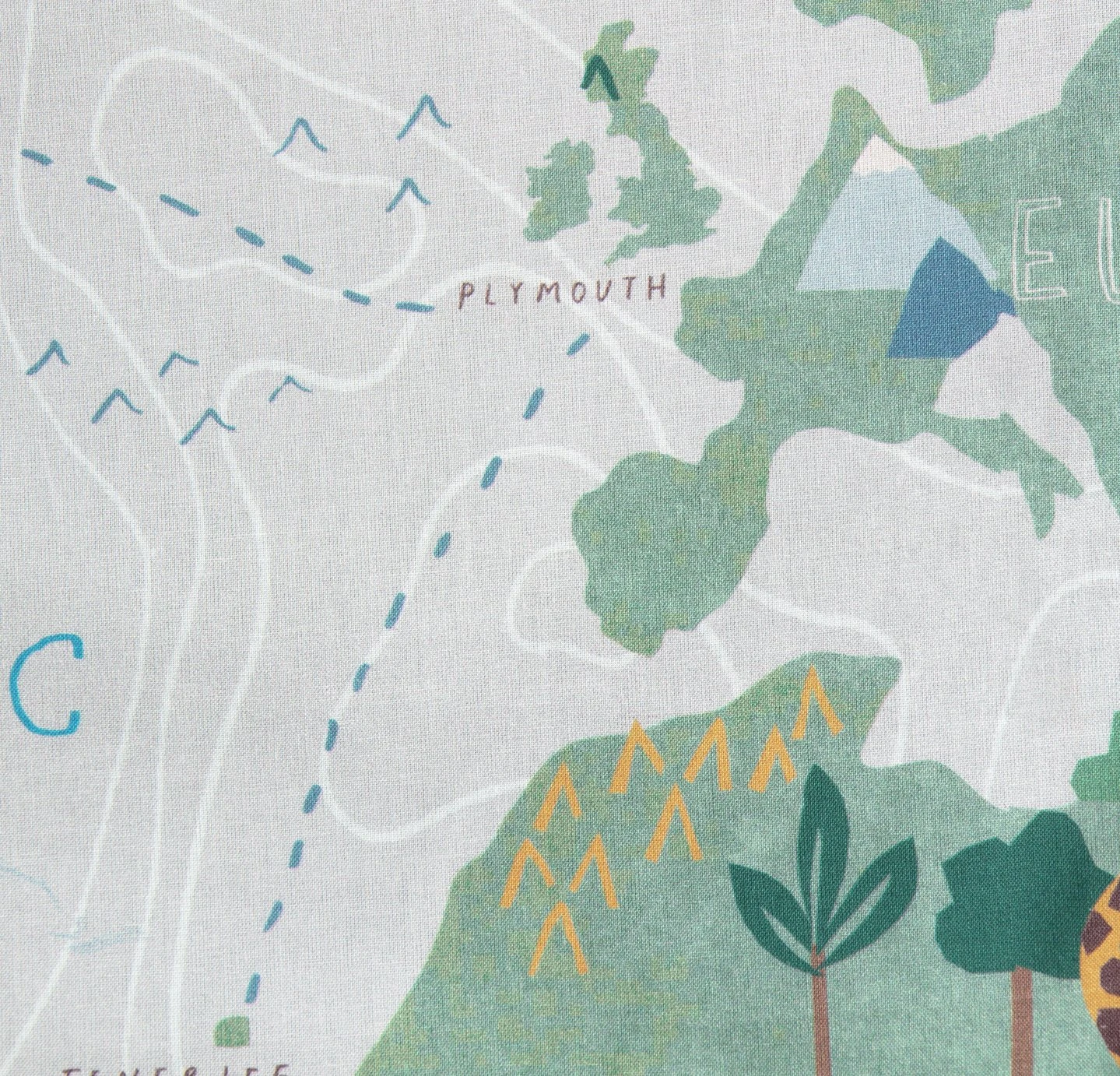 Habitat Kids Cotton World Map Print Bedding Set - Toddler - Image 2