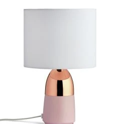 Habitat Duno Touch Table Lamp - Copper & Pink