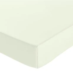 Habitat Pure Cotton 200TC Cream Deep Fitted Sheet - Single