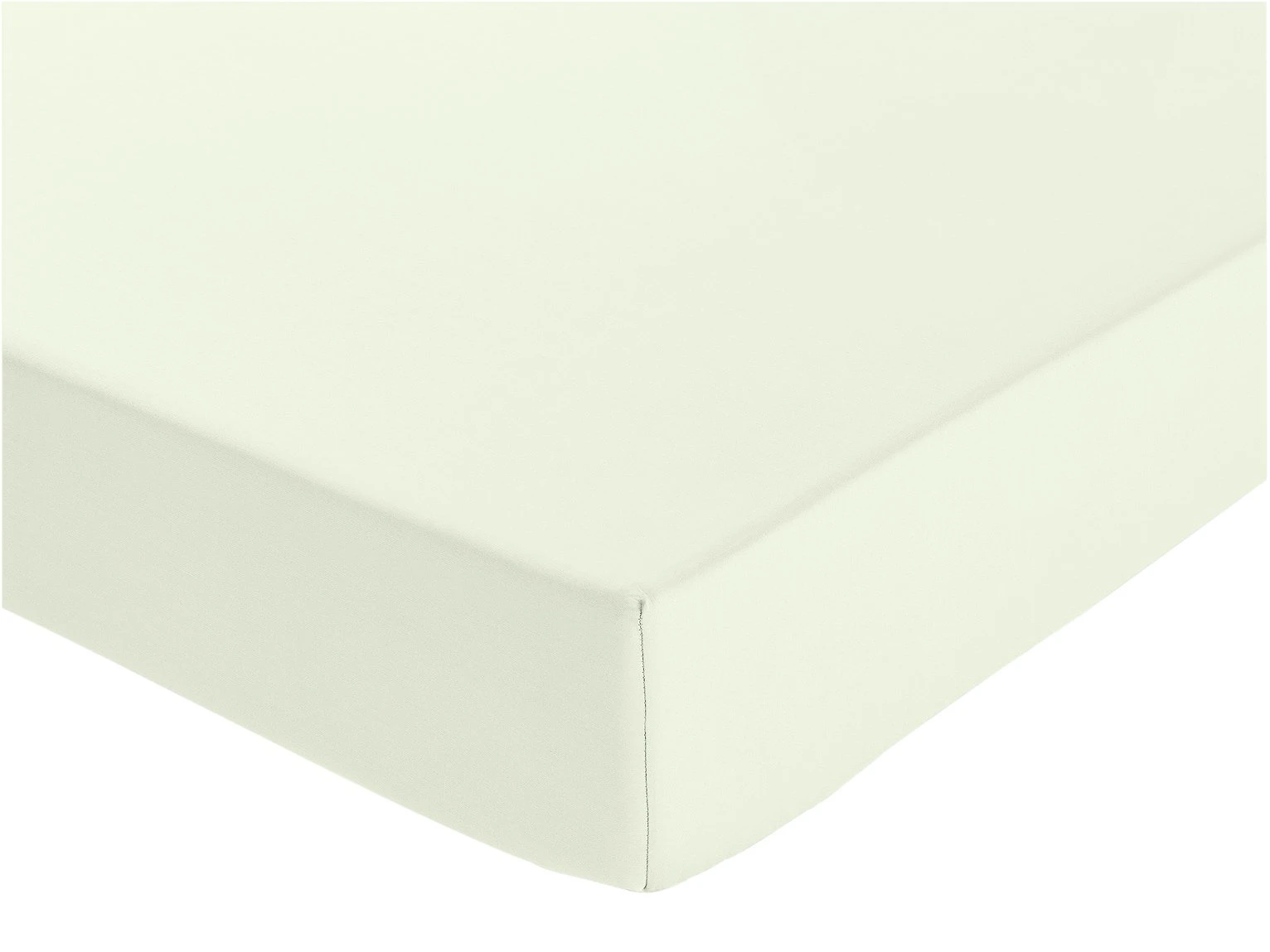 Habitat Pure Cotton 200TC Cream Deep Fitted Sheet - Single