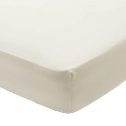 Habitat Egyptian Cotton 400TC Cream Fitted Sheet - Single