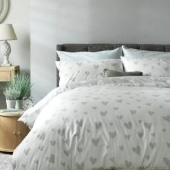 Habitat Hearts Grey & White Bedding Set - Single
