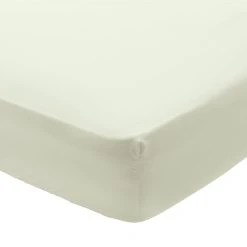 Habitat Egyptian Cotton 400TC Cream Fitted Sheet - Single