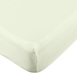 Habitat Pure Cotton 200TC Cream Fitted Sheet - Single