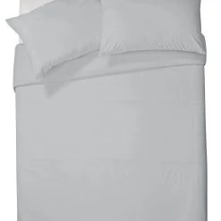 Habitat Pure Cotton 200TC Grey Bedding Set - Double