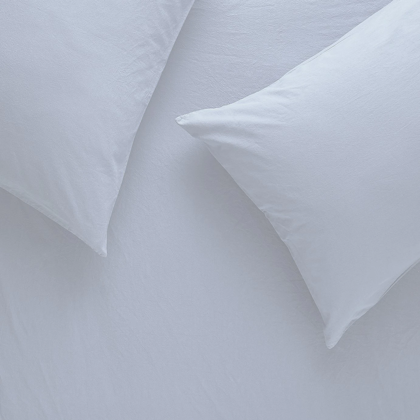 Habitat Stonewashed Cotton Plain White Bedding Set - Single - Image 3