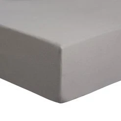 Habitat Cotton Brushed Grey Fitted Sheet - Toddler