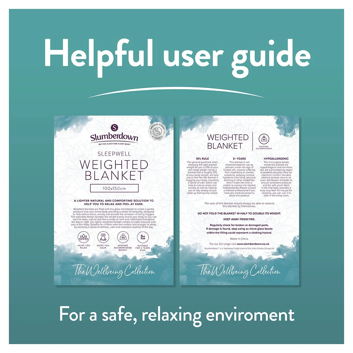 Slumberdown Wellbeing Weighted Adults Blanket - 7kg - Image 9