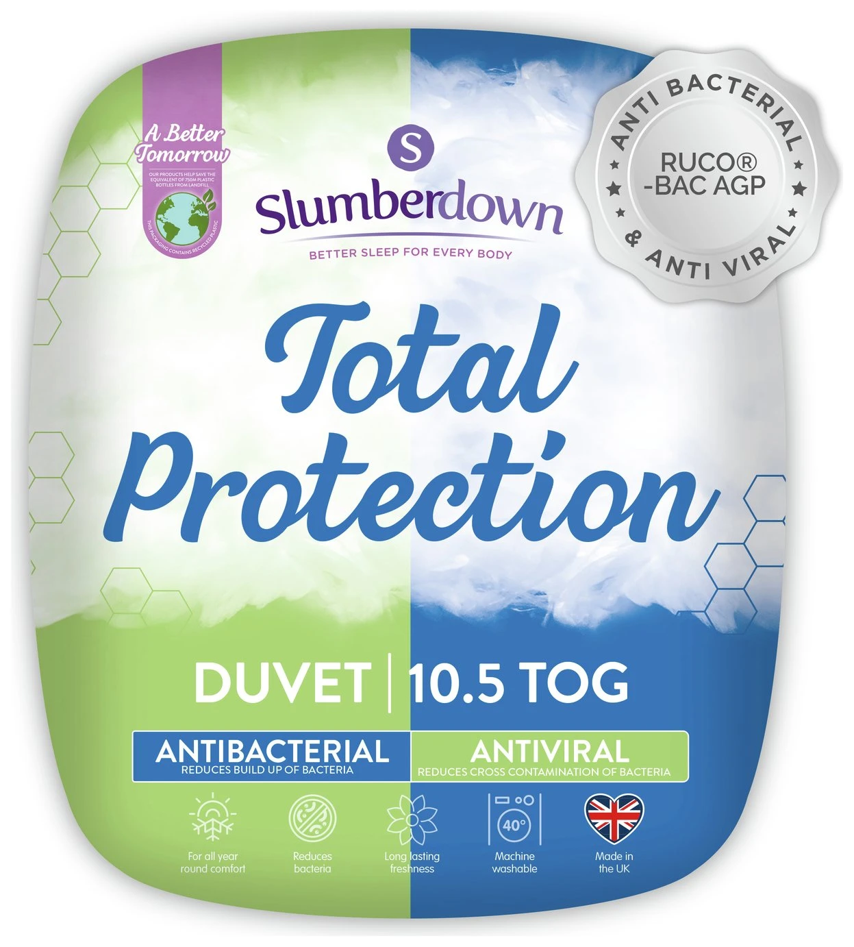 Slumberdown Total Protection 10.5 Tog Duvet - Double