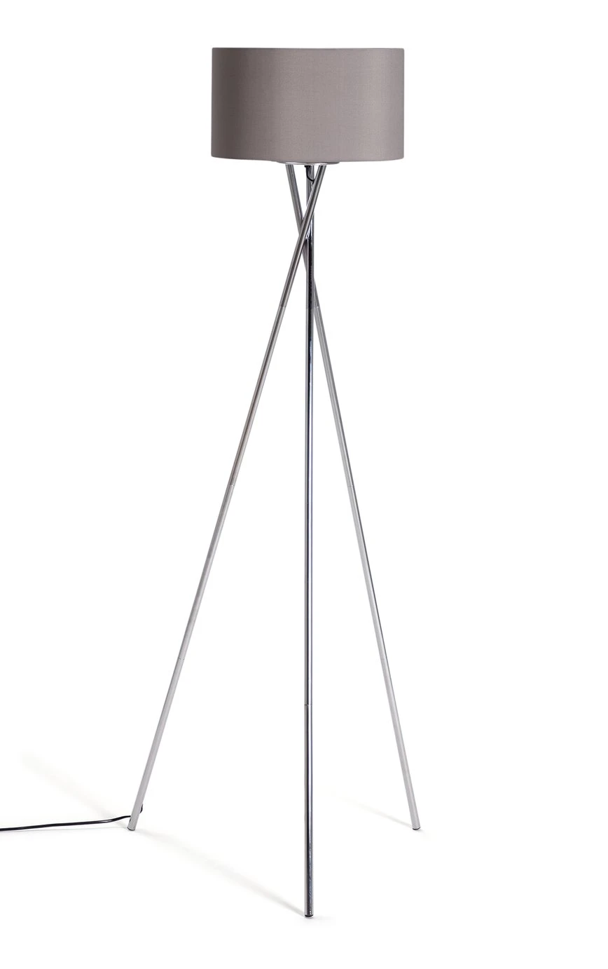 Habitat Tripod Floor Lamp - Grey And Chrome