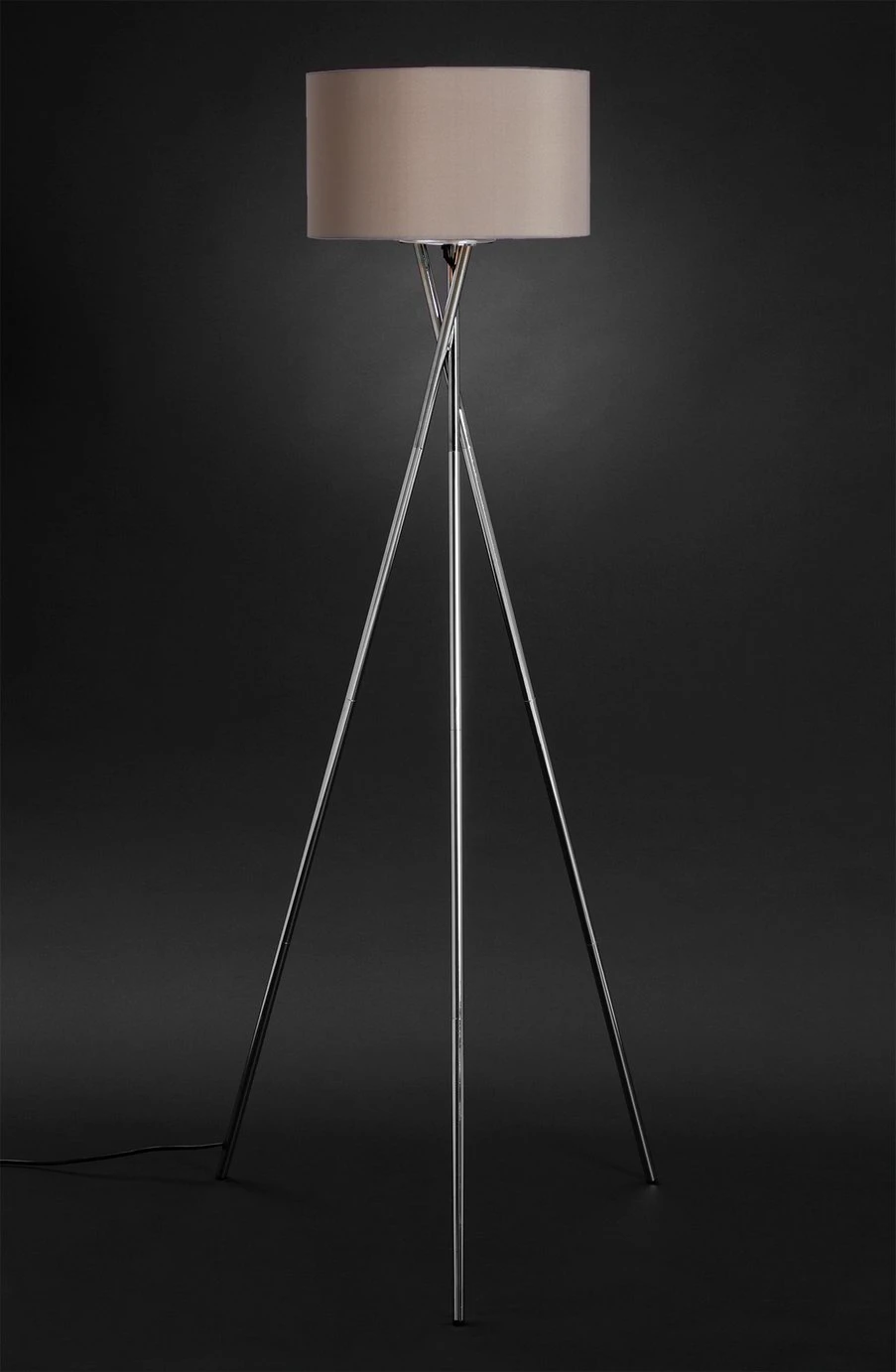 Habitat Tripod Floor Lamp - Grey And Chrome - Image 2