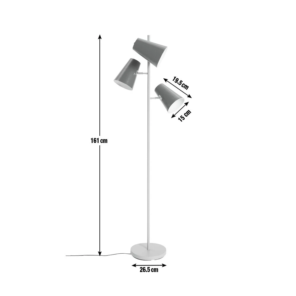 Habitat 3 Light Floor Lamp - Image 9
