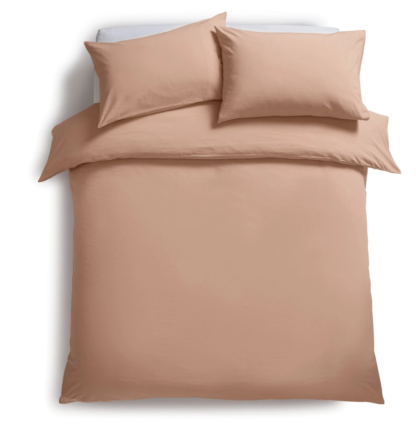 Habitat Stonewashed Cotton Plain Blush Bedding Set - Double