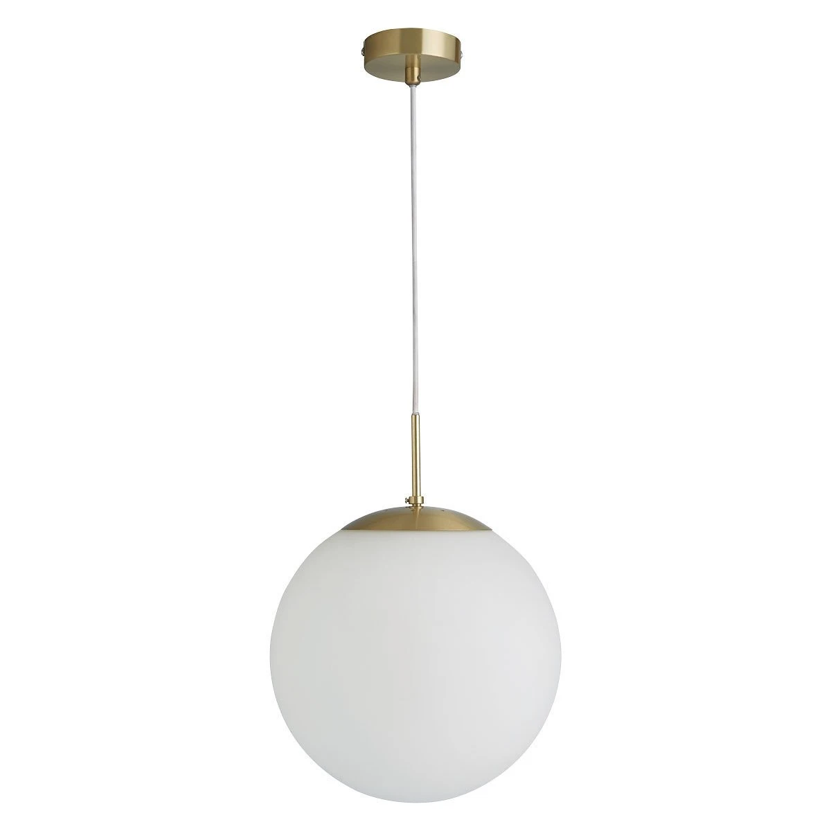 Habitat Boyd Glass & Metal Pendant Light - Brass