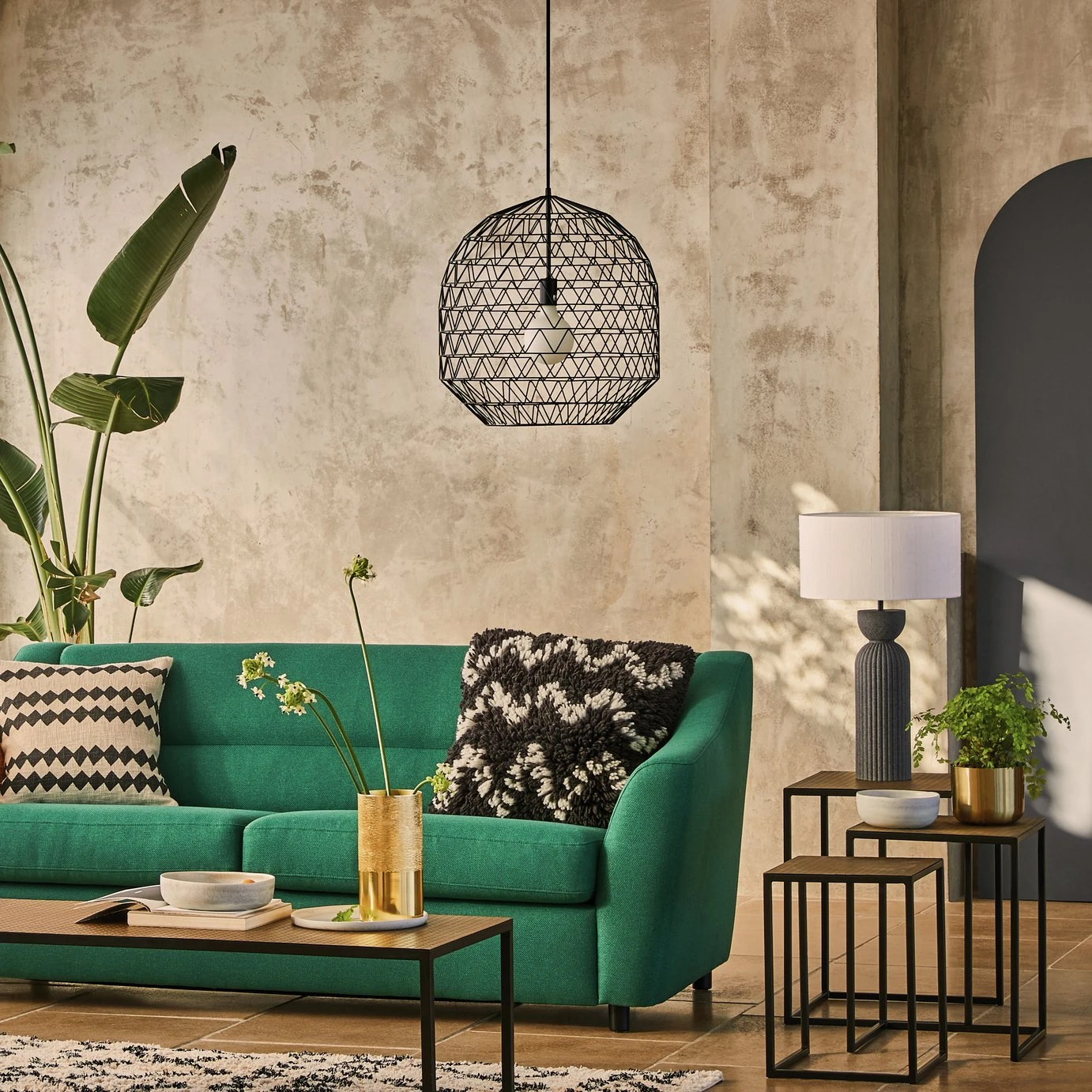 Habitat Moore Ceiling Light - Black - Image 5