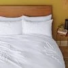 Habitat Cotton Tufted Leaf White Bedding Set - Double