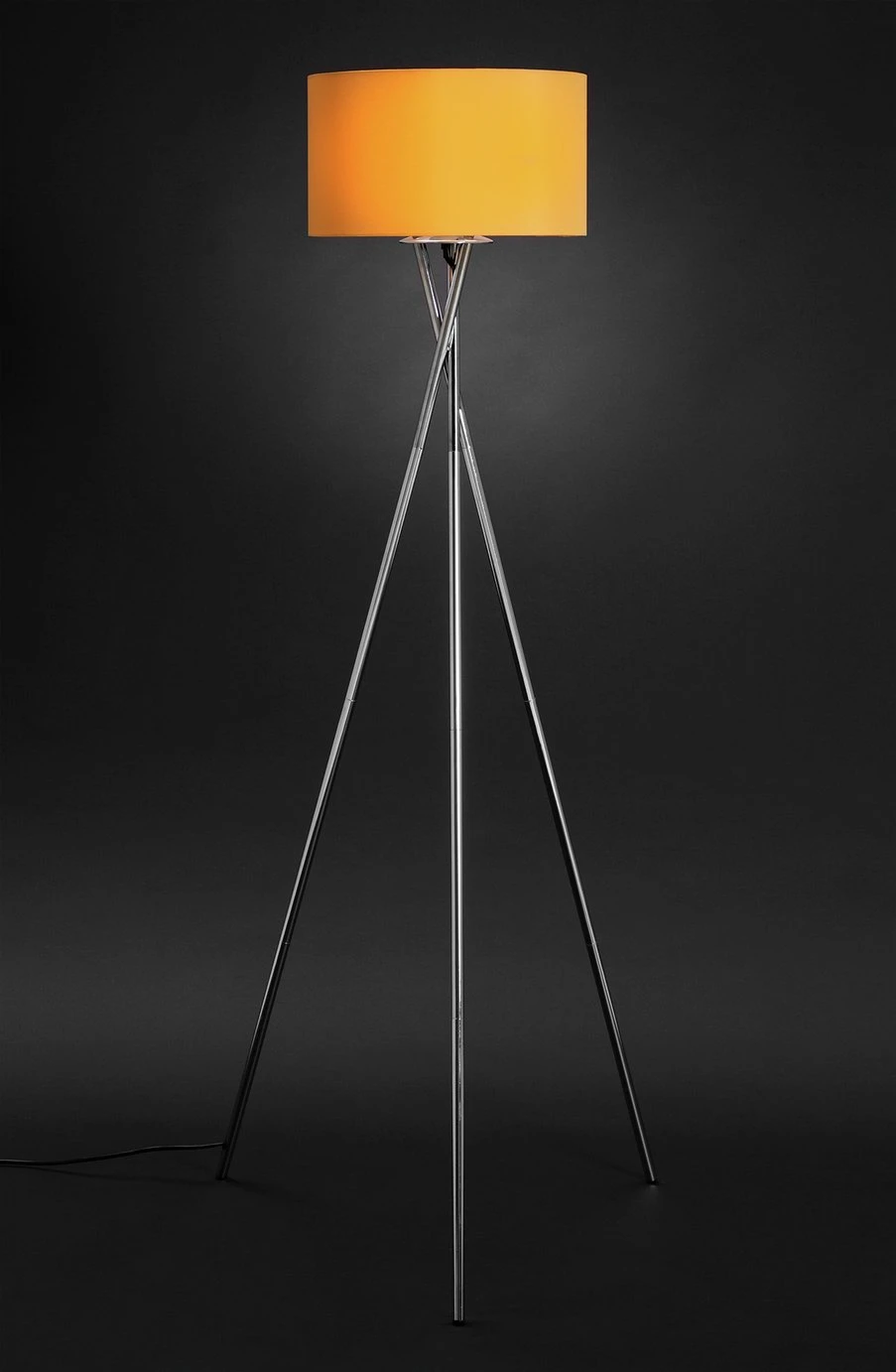 Habitat Tripod Floor Lamp - Mustard And Chrome - Image 2
